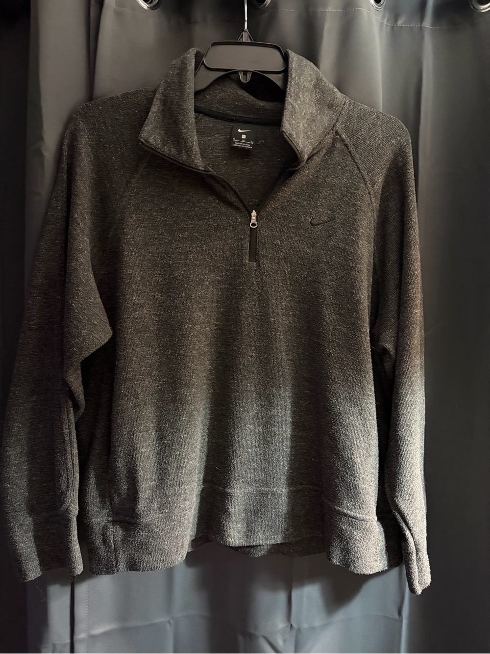 Nike women’s Dark Gray Quarter-Zip Sweater
